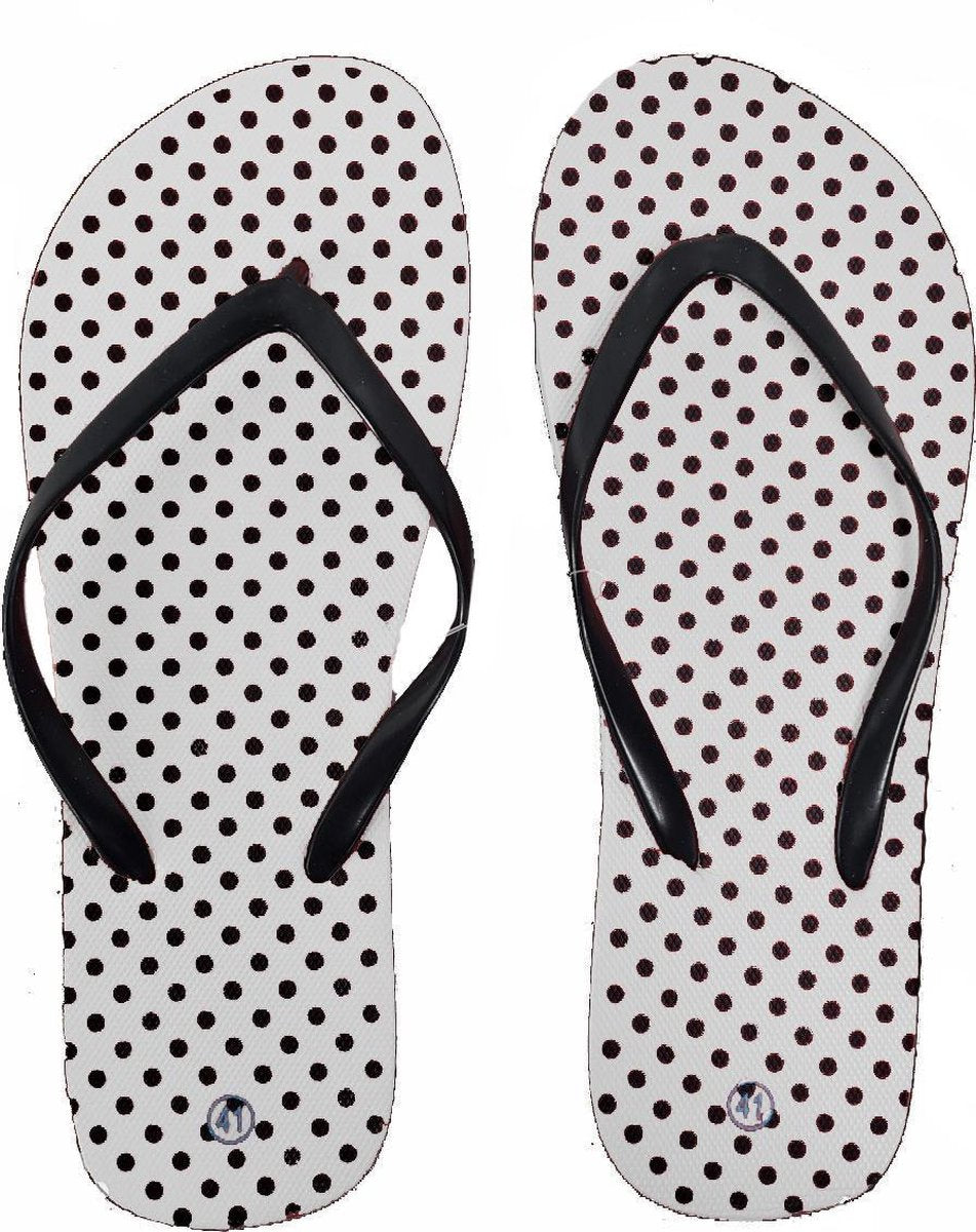 Sorprese vlinder – slippers – wit stip – maat 36 – slippers dames – teenslippers - badslippers