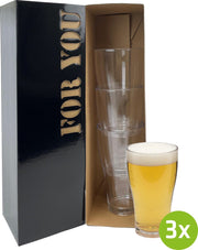3x Bierglas Dortmund 30cl cadeauset | Onbreekbare kunststof / plastic drinkglazen