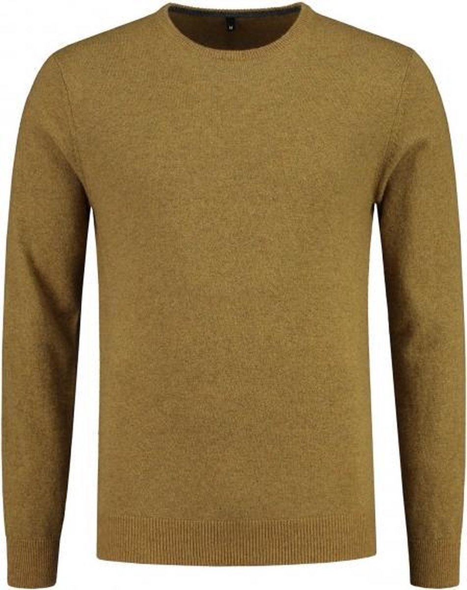 GENTS | Trui ronde hals mosterd wol 0109 Maat L