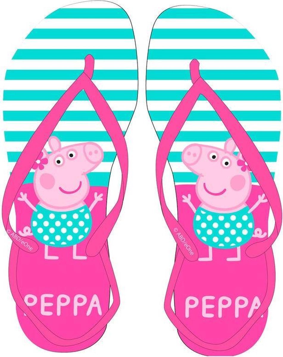 Meisjes flipflaps met bandjes|peppa pig kleur roze maat 28-29 cm|Tongs filles avec Peppa Pig couleur rose taille 28-29 cm
