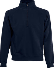 Fruit Of The Loom Heren Ritssluiting Neck Sweatshirt (Donker Marine)