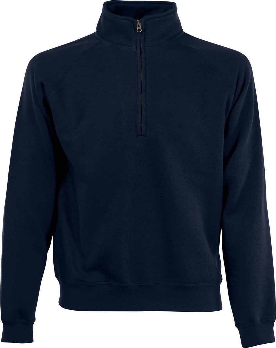 Fruit Of The Loom Heren Ritssluiting Neck Sweatshirt (Donker Marine)