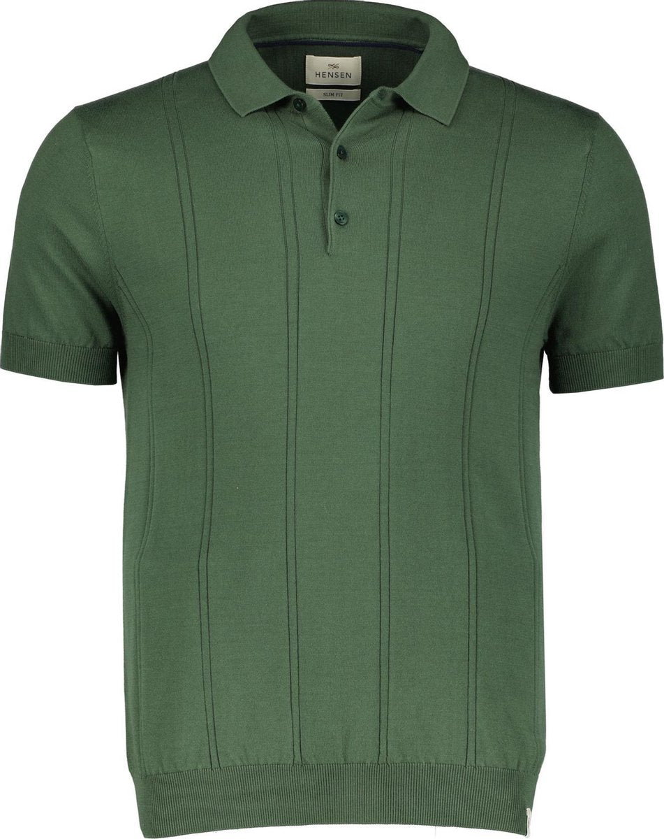 Hensen Polo - Slim Fit - Groen - 3XL Grote Maten