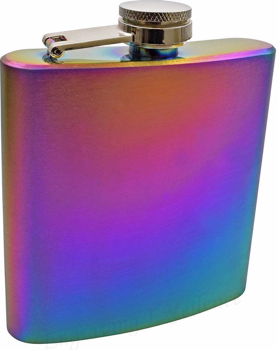 Platvink Rainbow - Heupfles - 180ml