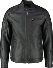 JACK & JONES Leren Jas Heren - Maat  M