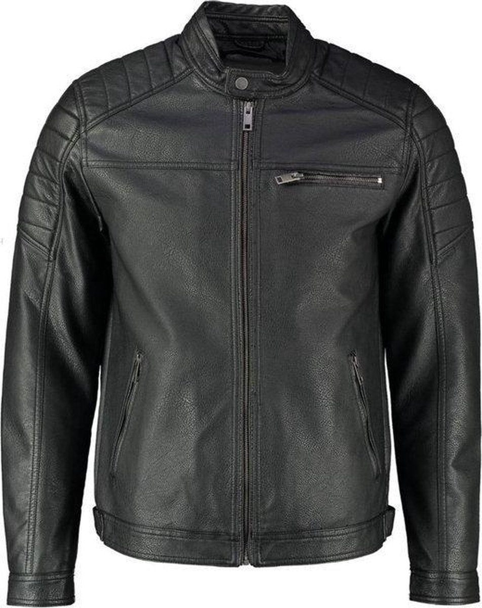 JACK & JONES Leren Jas Heren - Maat  M