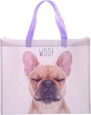 Boodschappentas Franse bulldog  buldog Woof shoppingbag tas
