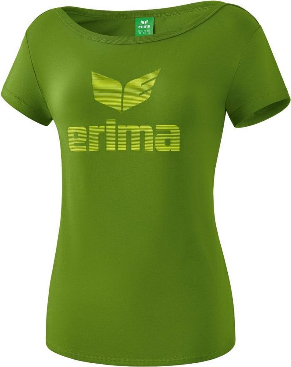 Erima Essential Dames T-Shirt - Shirts  - groen - 42