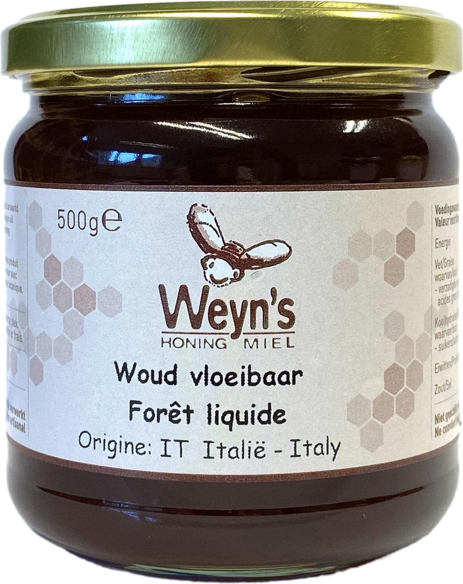 Woudhoning vloeibaar - 500g - Weyn's - Honing vloeibaar