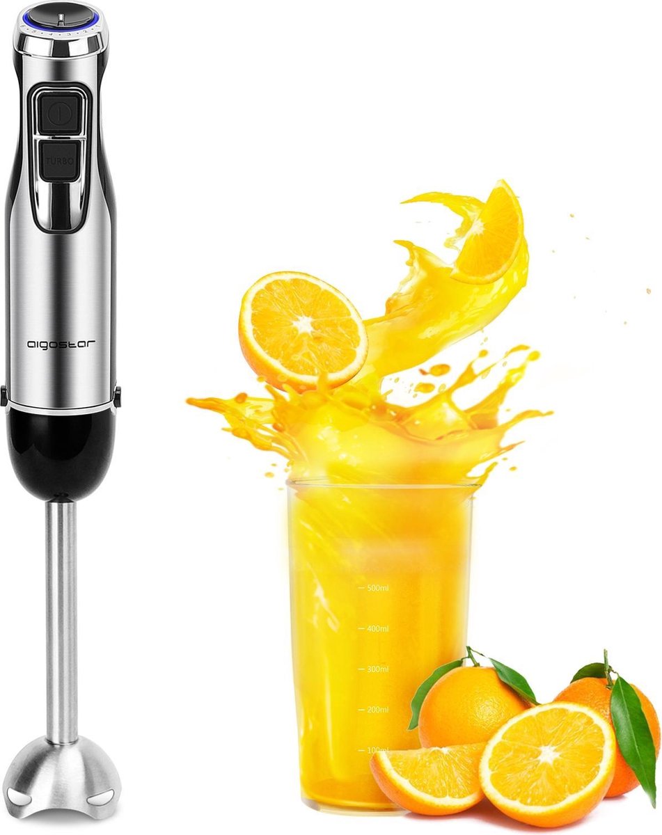 Aigostar Mixmaster 30VDZ - Staafmixer 1000 Watt - RVS