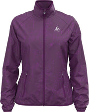 Odlo - Women's ELEMENT LIGHT AOP Jacket - Paars - Dames - maat  XL