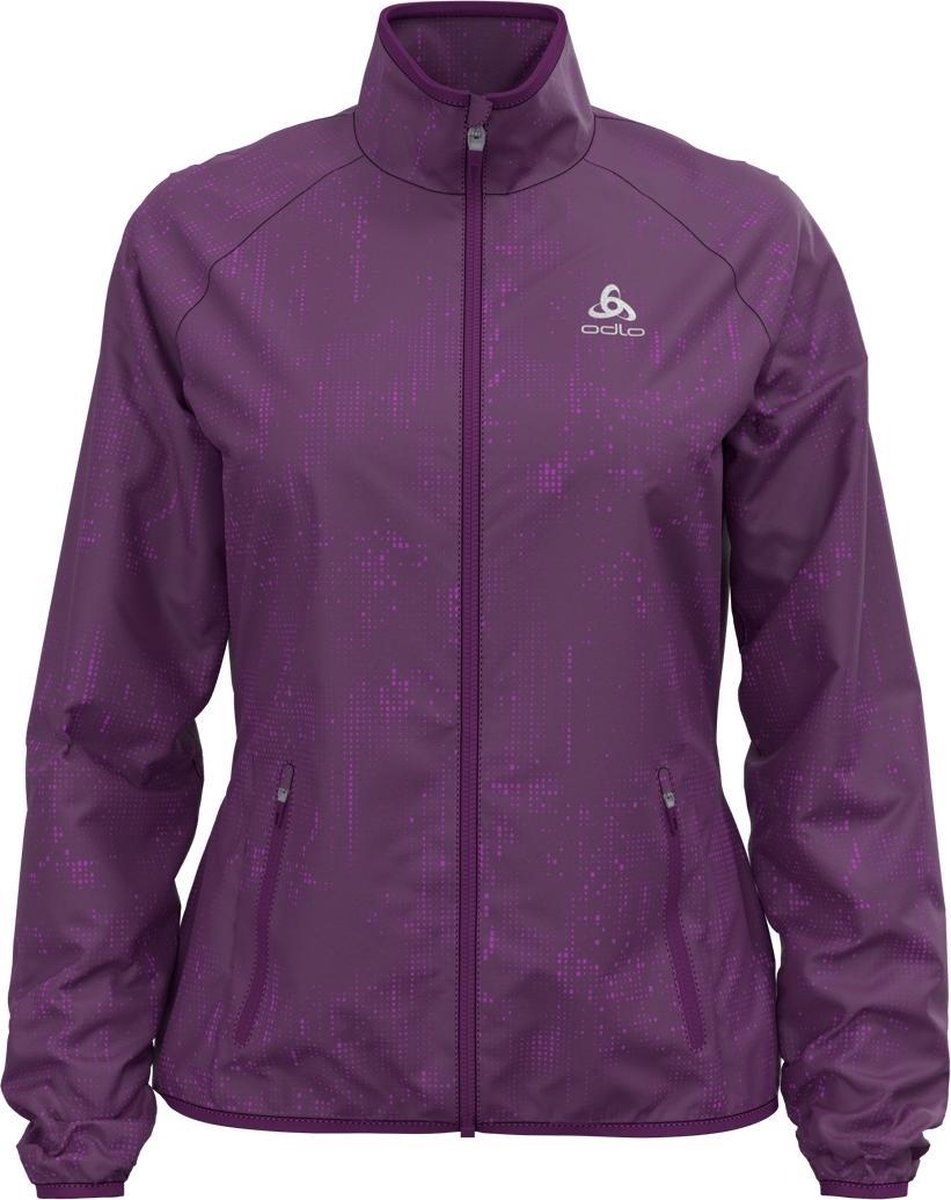 Odlo - Women's ELEMENT LIGHT AOP Jacket - Paars - Dames - maat  XL