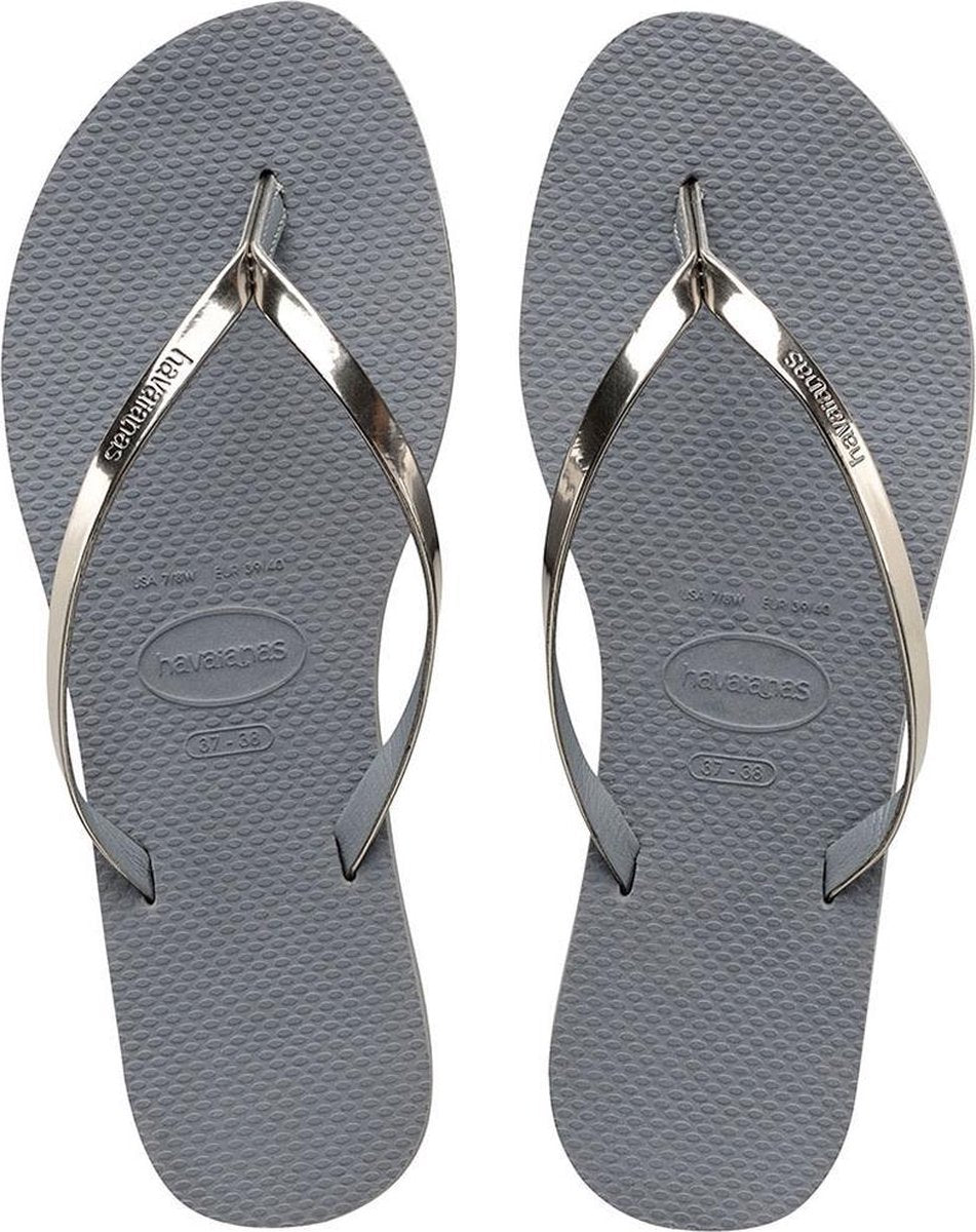 Havaianas You Metallic Dames Slippers - Steel Grey - Maat 39/40