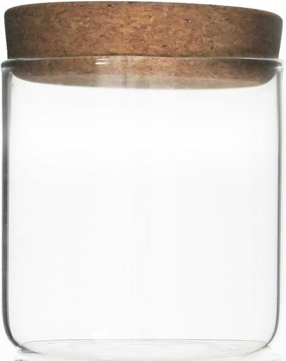 Viva Voorraadbus Minima 600 Ml Glas/kurk Transparant/bruin
