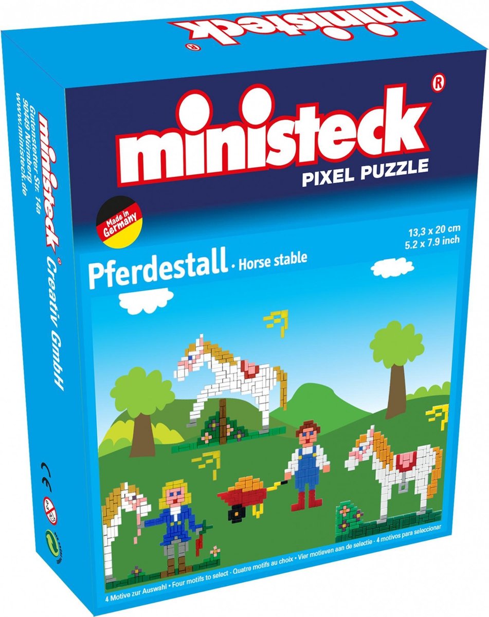 Ministeck: Pixel Puzzel - Paardenstal ca 750 delen