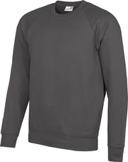 Awdis Academie Herenbemanning Hals Raglan Sweatshirt (Houtskool)