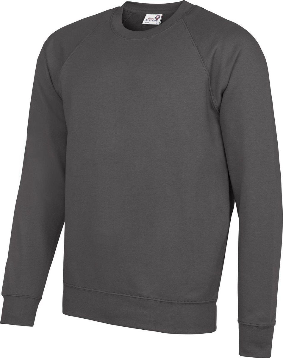 Awdis Academie Herenbemanning Hals Raglan Sweatshirt (Houtskool)