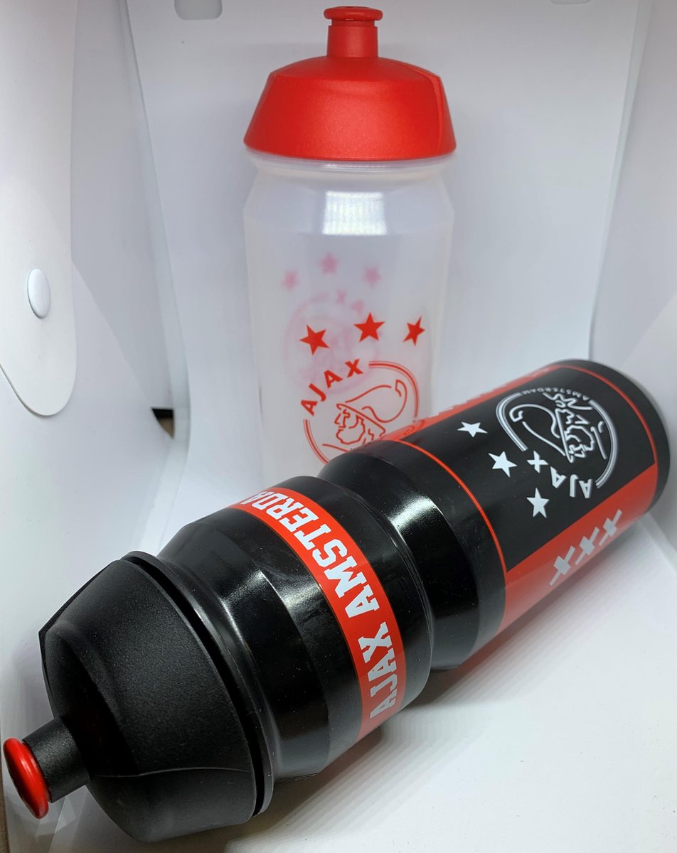 2 stuks Bidons Zwart en Transparant