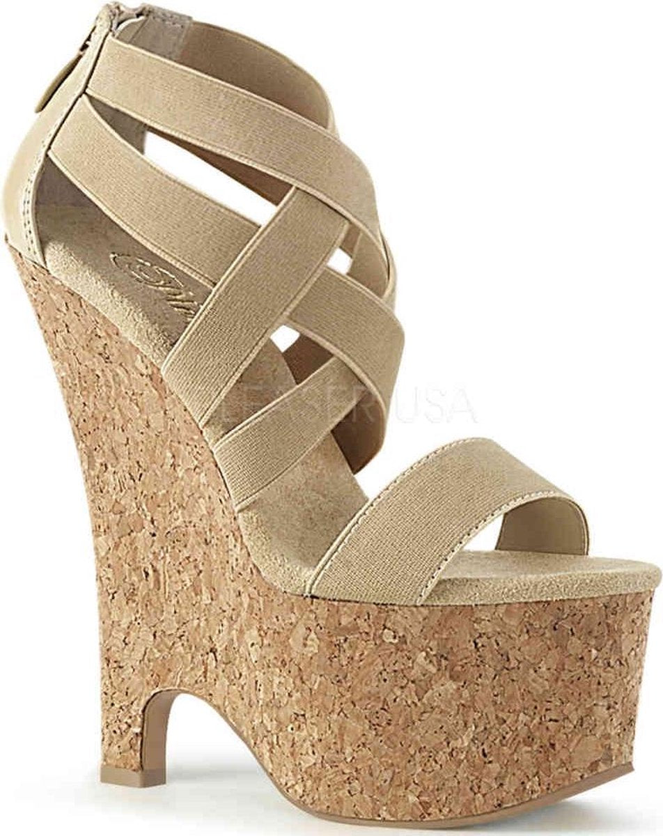 Pleaser Sleehakken -38 Shoes- BEAU-669 US 8 Creme
