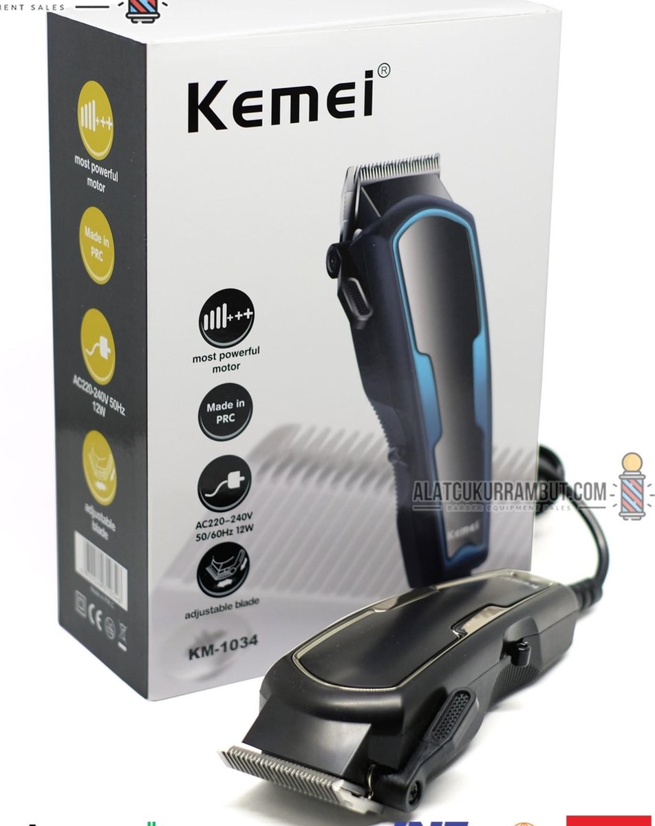 Kemei km 1034 - Professionele tondeuse - Haartrimmer - Trimmer - Baardtrimmer - Hair Clipper - Tondeuse - Met Snoer