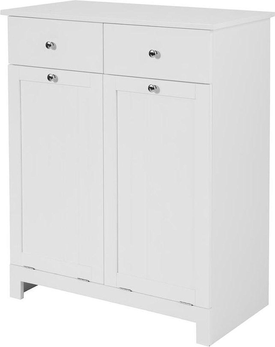Simpletrade Badkamerkast - Dressoir - Wasmand - 2 lades - Hout - 78x90x38 cm