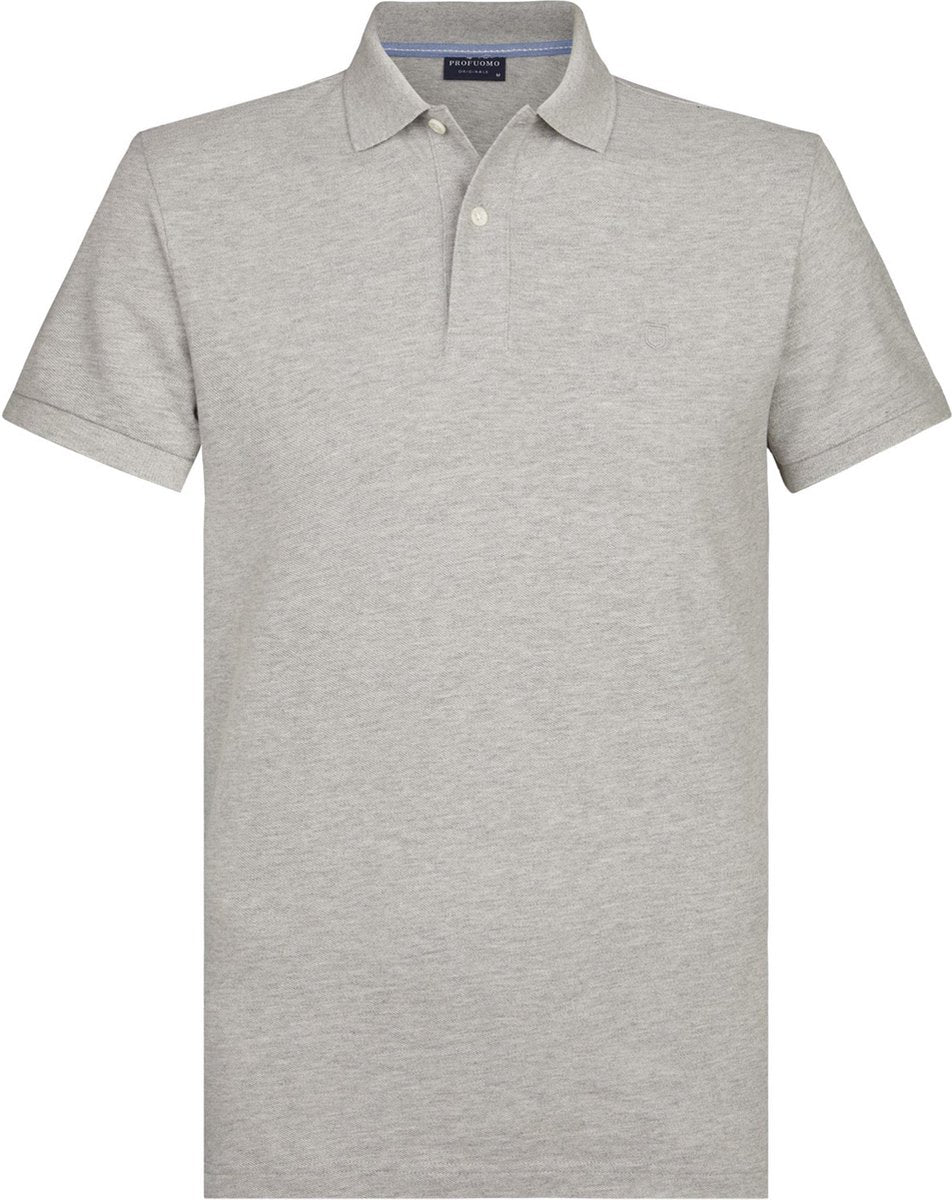 Profuomo Slim Fit  polo - grijs -  Maat: XL