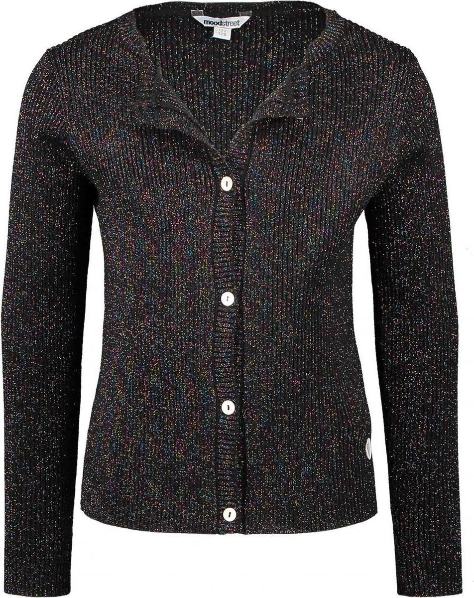 Moodstreet Meisjes vesten Moodstreet MT knitted vest black 98/104
