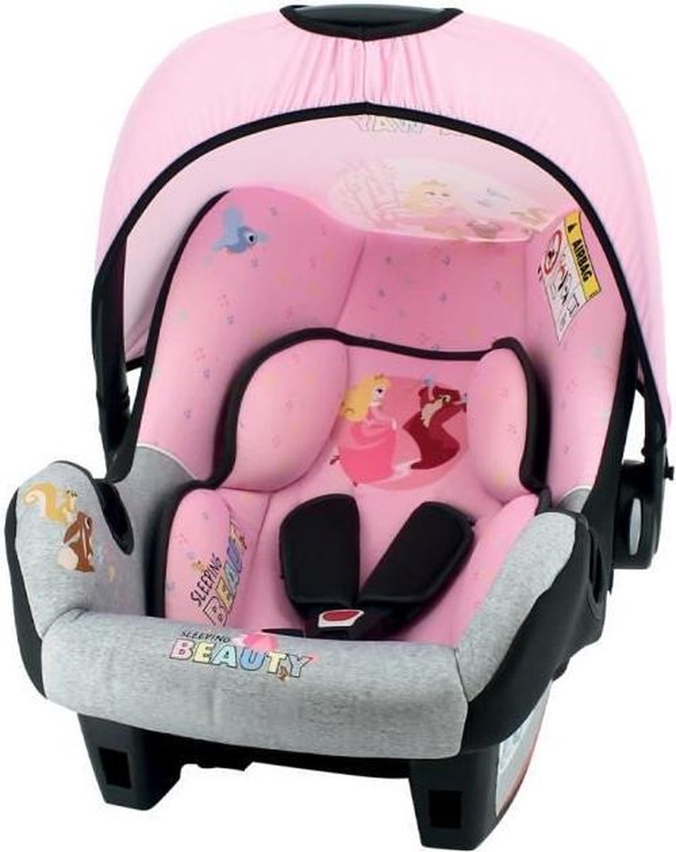 DISNEY Beone Luxe Groep 0+ autostoeltje - Geboorte tot 13 kg - Roze