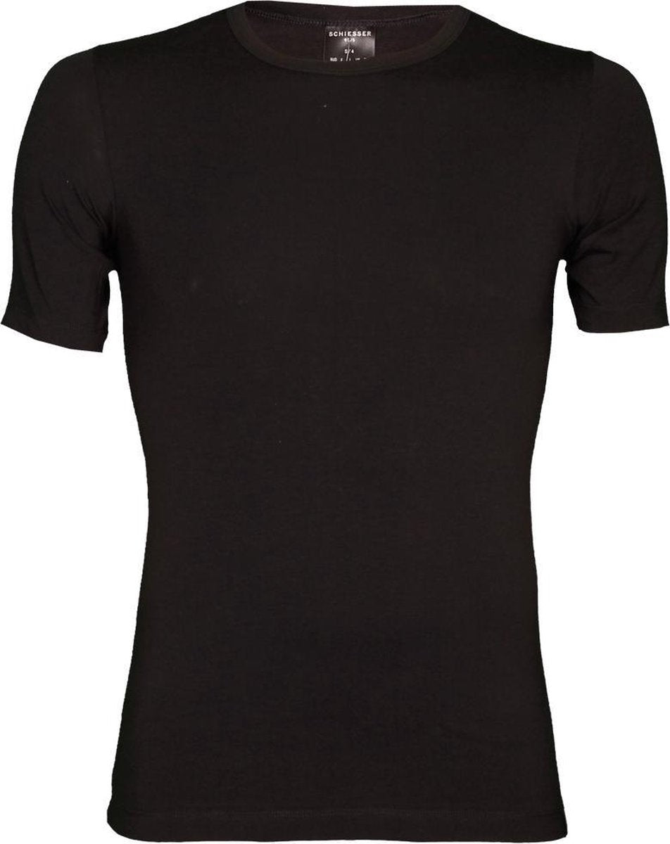 Schiesser 95/5 Heren Ondershirt - Zwart - Maat XL