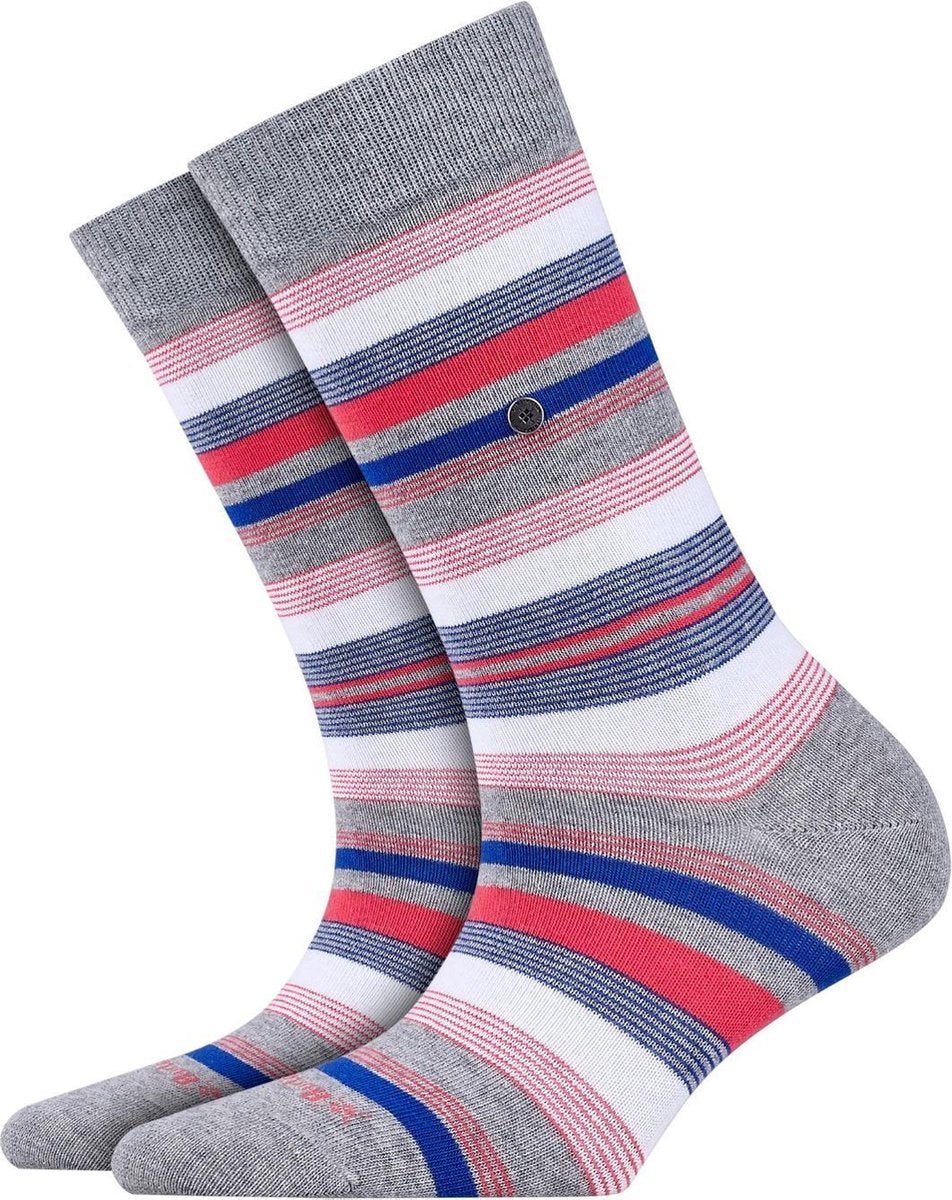 Burlington Stripe Sokken Dames 20799 - Grijs 3400 light grey Dames - 36-41