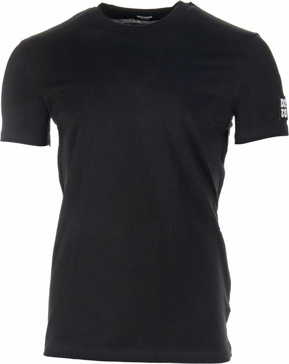 DSQUARED2 Round Neck T-shirt D2 Embleem Black