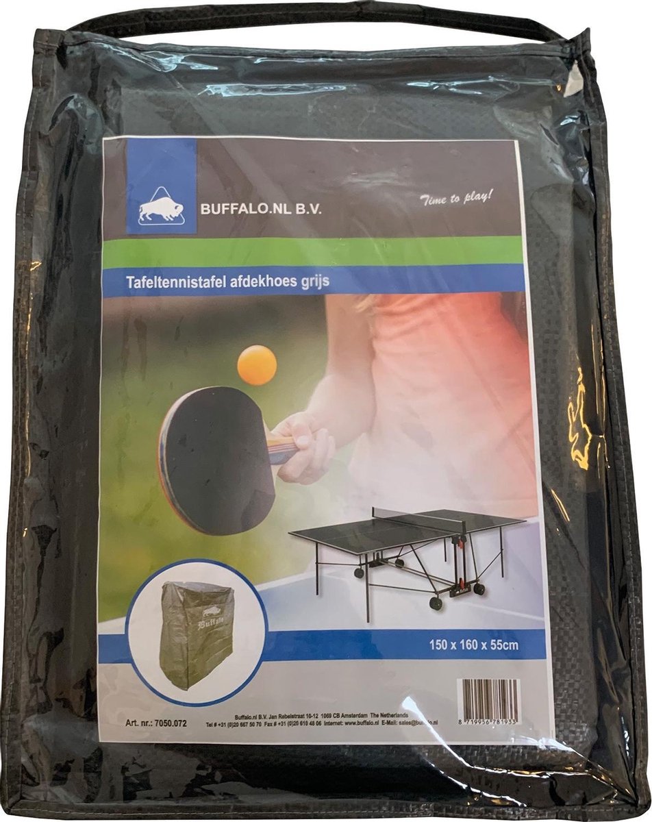 Buffalo tafeltennistafel afdekhoes grijs