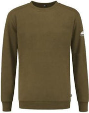 REWAGE Sweater Premium Heavy Kwaliteit - Heren - Olijfgroen  - S