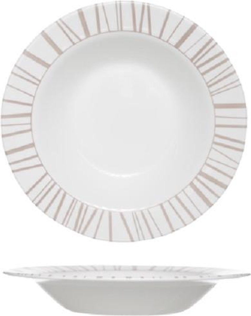 Arcoroc Willow - Diepe Borden - 22cm - Glas - (Set van 6) En Yourkitchen E-kookboek - Heerlijke Smulrecepten