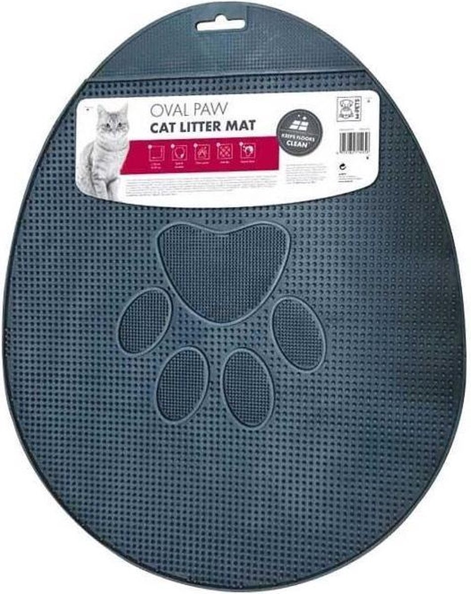 M-pets Krabmat Katten 35 X 43 Cm Karton Blauw