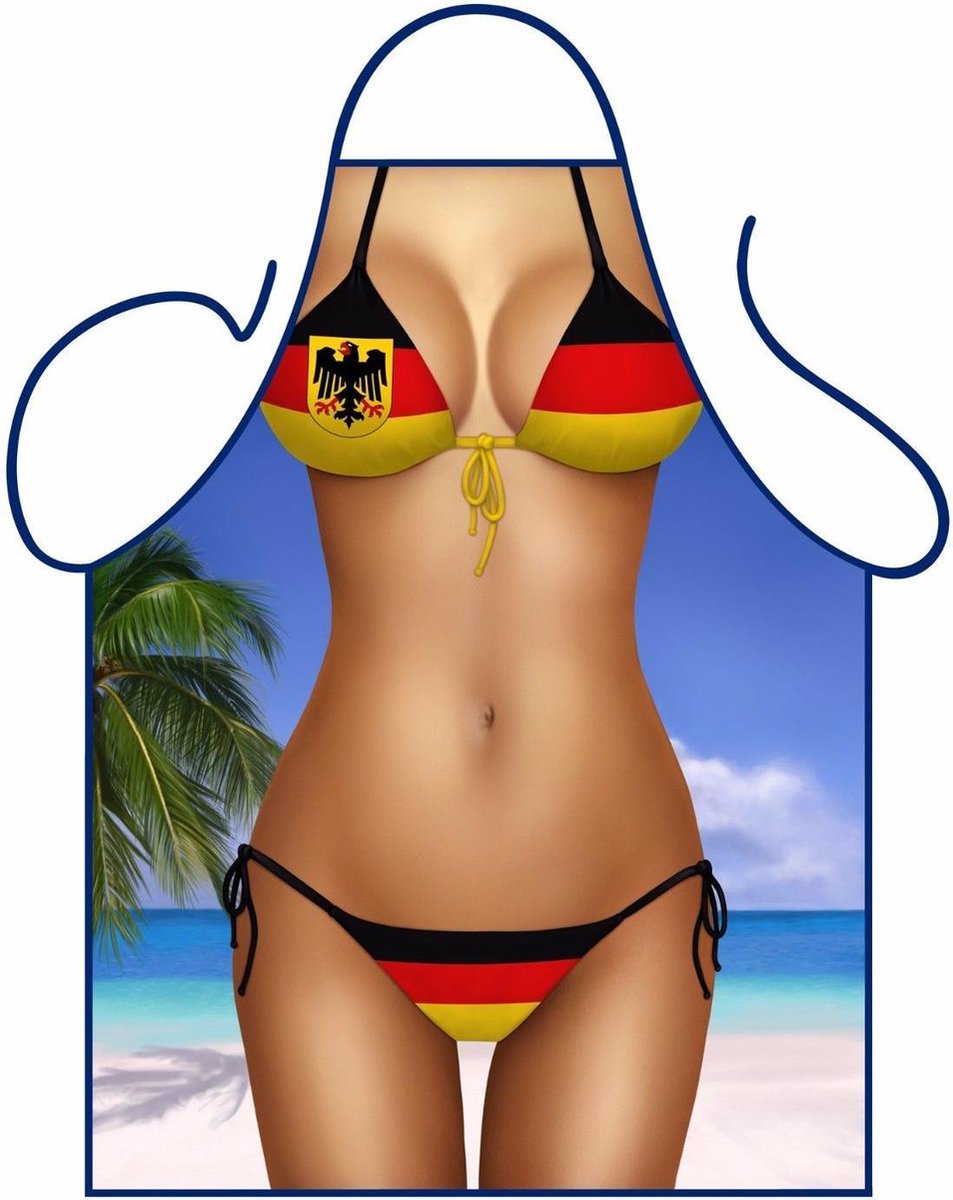 BBQ schort | Barbecue schort| Grappig Schort "Bikini Duitsland" Schort | One size |  Vaderdag |