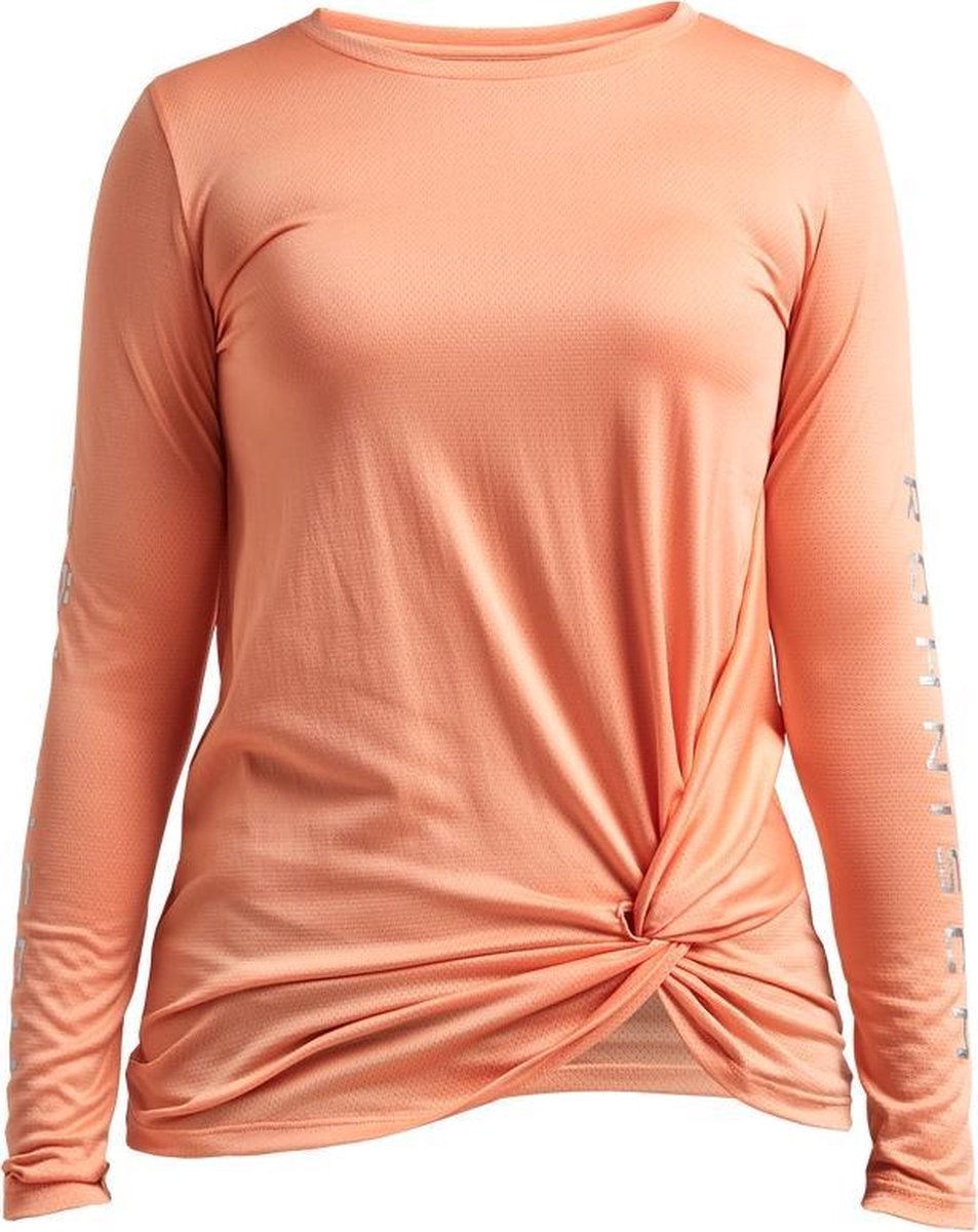 Röhnisch Trainingshirt Knot Dames Polyester/elastaan Roze Maat Xxl