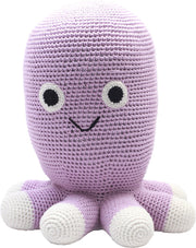 Naturezoo Knuffeldier Octopus Xl Gehaakt 40 Cm Paars