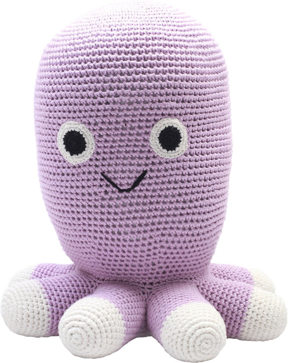Naturezoo Knuffeldier Octopus Xl Gehaakt 40 Cm Paars