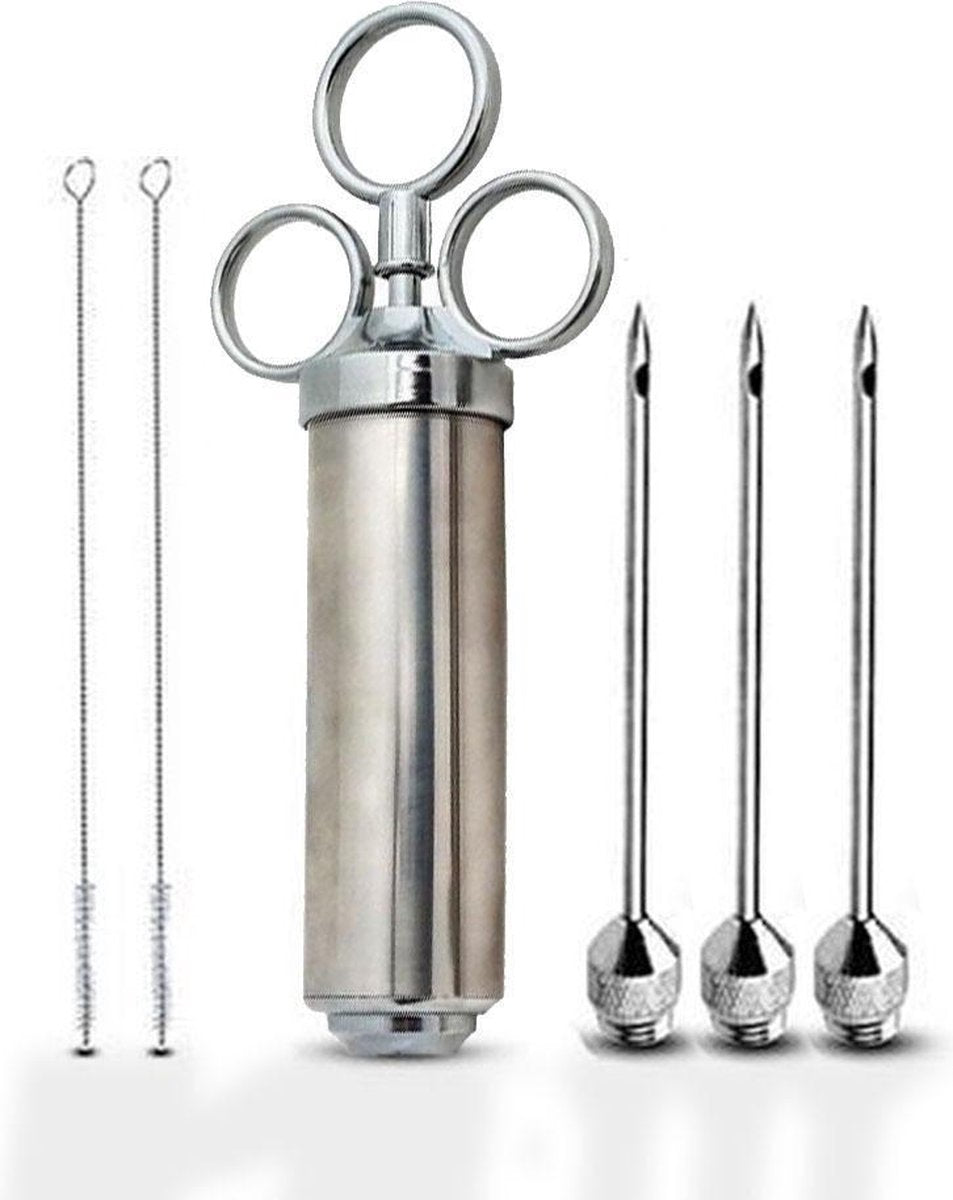 Marinade Injectiespuit Premium - Marinade Injector - Bbq Accessoires - Injectiespuit Vlees - Bbq Set - Bbq Gereedschap - Injectiespuit Met Naald