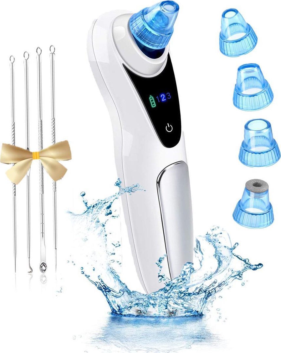 TibaGoods Blackhead Remover | Poriënreiniger | Mee-eters verwijderen | Acne | Comedonenlepels | 4 opzetstukken