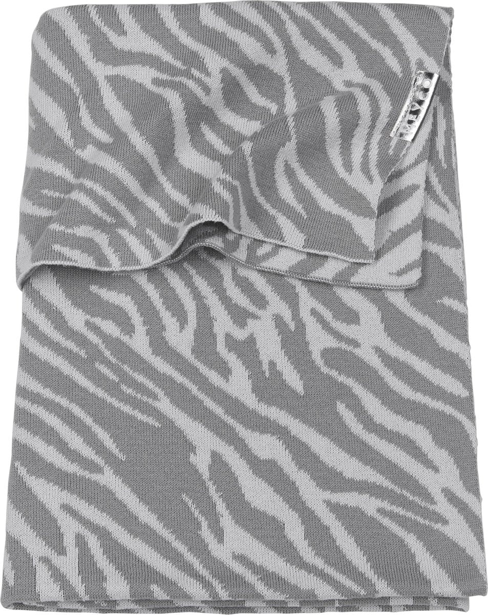 Meyco Zebra wiegdeken - 75x100cm - Grijs