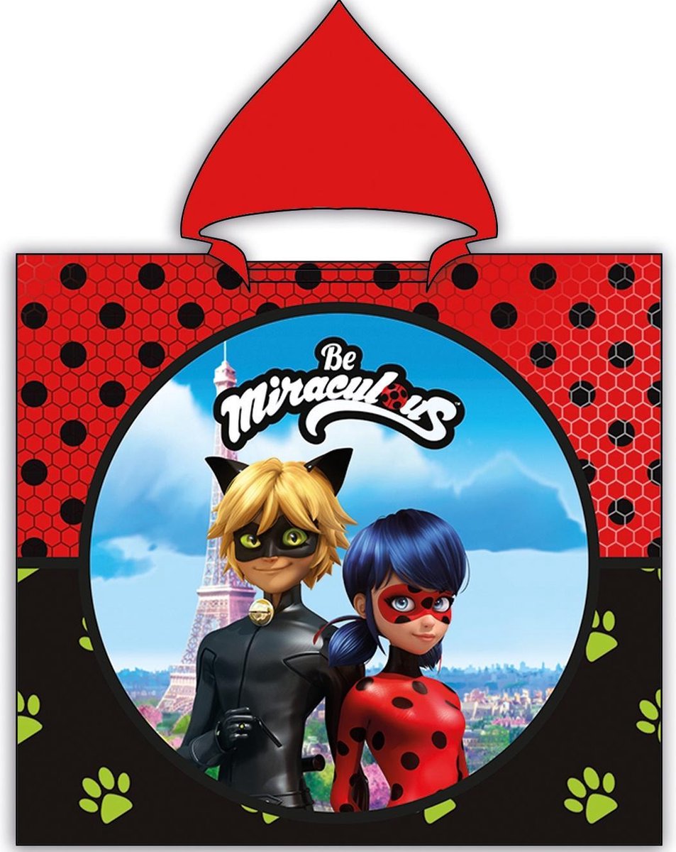 Miraculous Cat Noir - Poncho - 55 x 110 cm - Multi