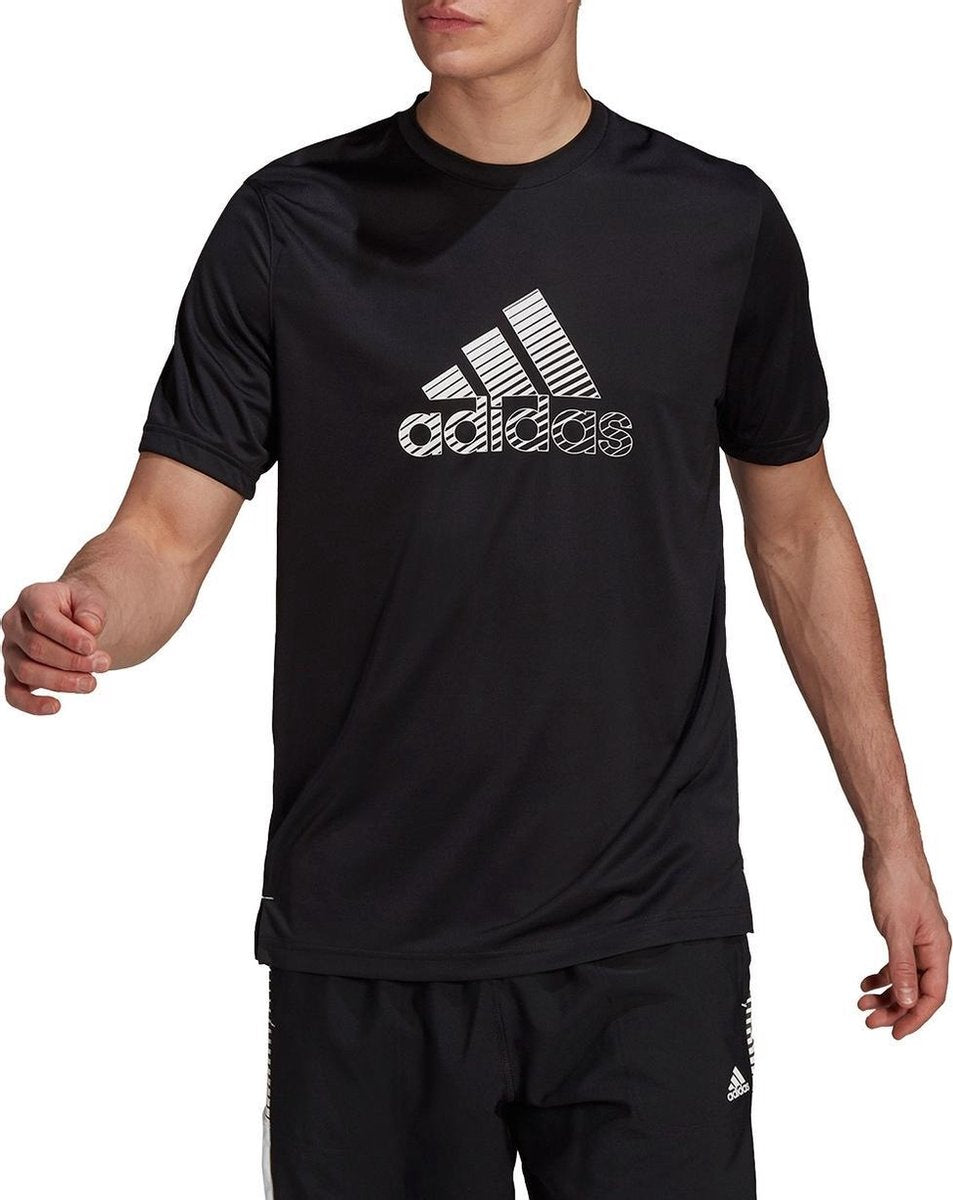 adidas - Activated Tech AEROREADY Tee - Zwart - Heren - maat  S