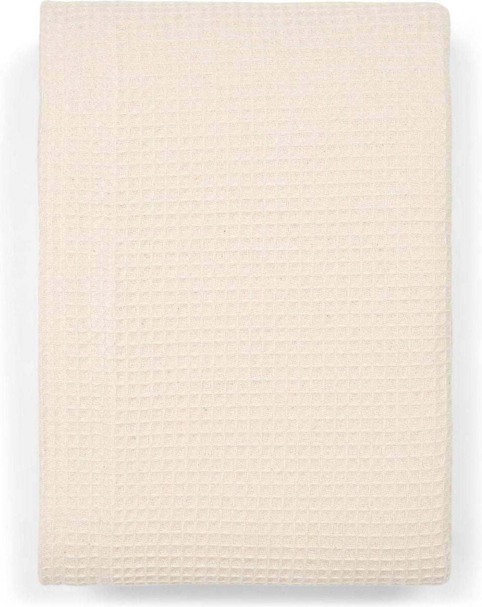 Damminga - Wiegdeken – Baby dekentje - Wafel - Katoenen - 75x100cm - Beige