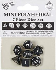 Mini Polydice set Zwart met wit