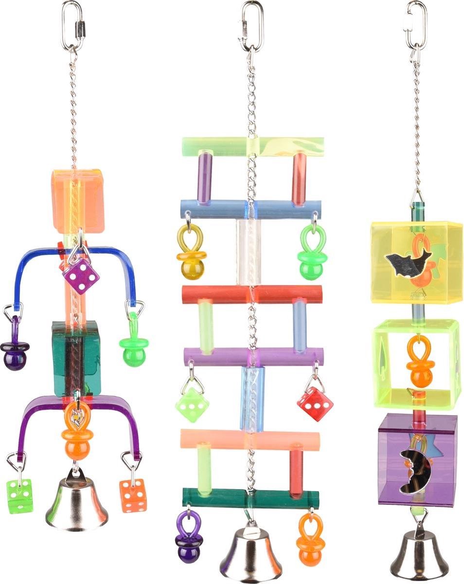 Vogelkooi hanger Acryl - Willekeurig - 10 x 10 x 33 cm