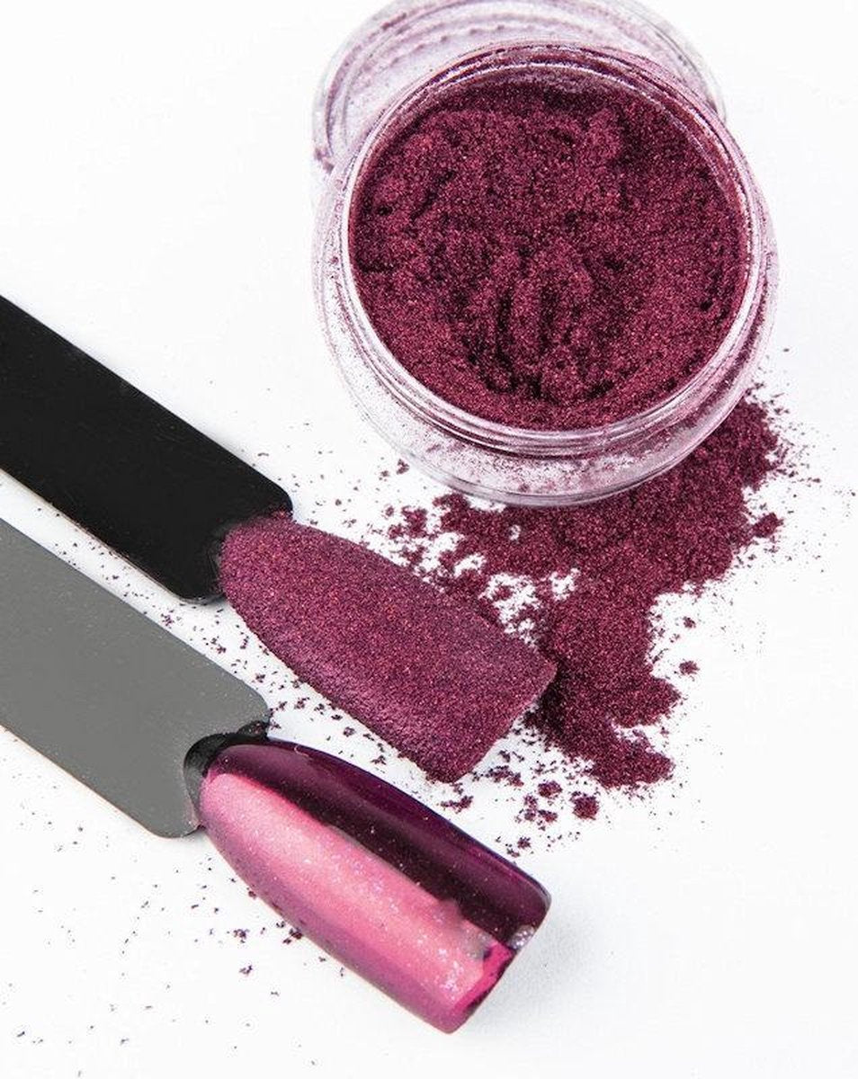 Claresa Glass Nail Dust Powder #6 BORDEAUX RED