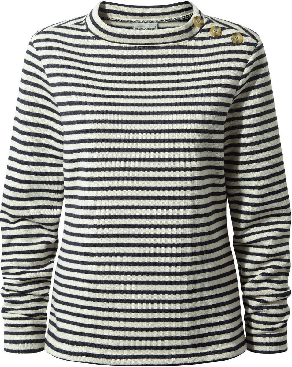 Craghoppers Sweater Balmoral Dames Polyester Blauw/wit Mt 36