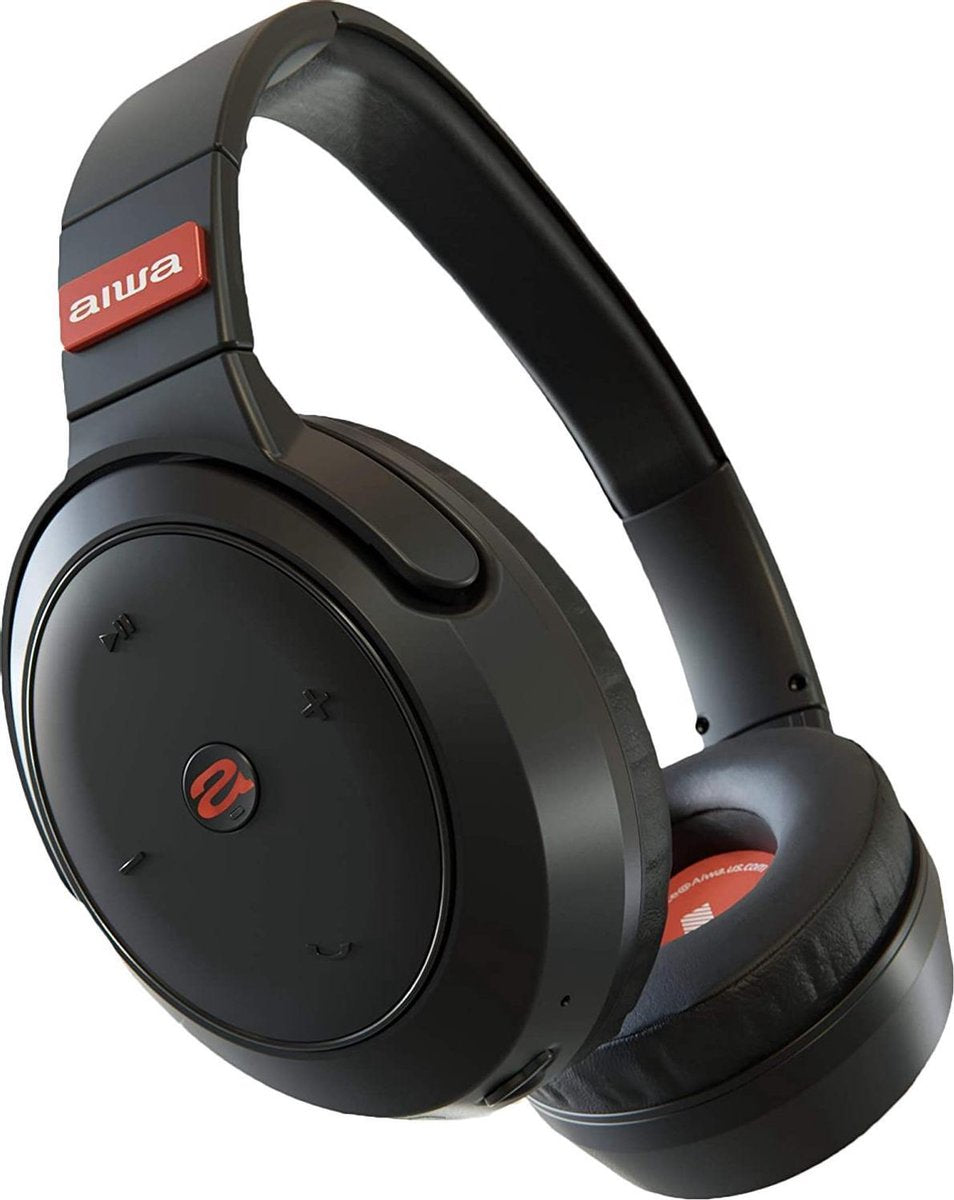 Aiwa Arc-1 ANC Bluetooth Koptelefoon - Draadloze Over-Ear Headset met Active Noise Cancelling - 40 Uur speeltijd - Inclusief Reistas en USB-kabel - Zwart